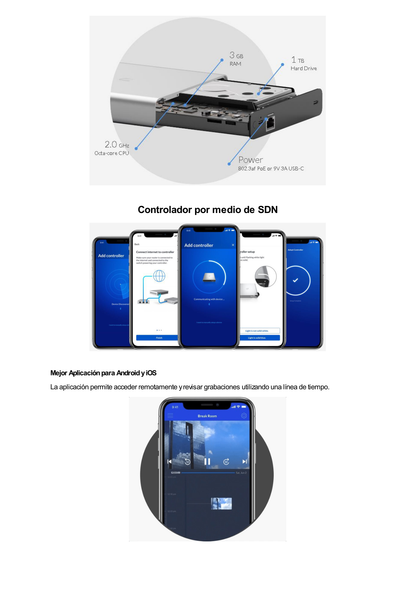 UniFi OS Console Cloud Key Gen2 PLUS / con aplicaciones UniFi Network y Protect, para hasta 50 dispositivos y 20 cámaras UniFi HD, incluye disco duro 1TB