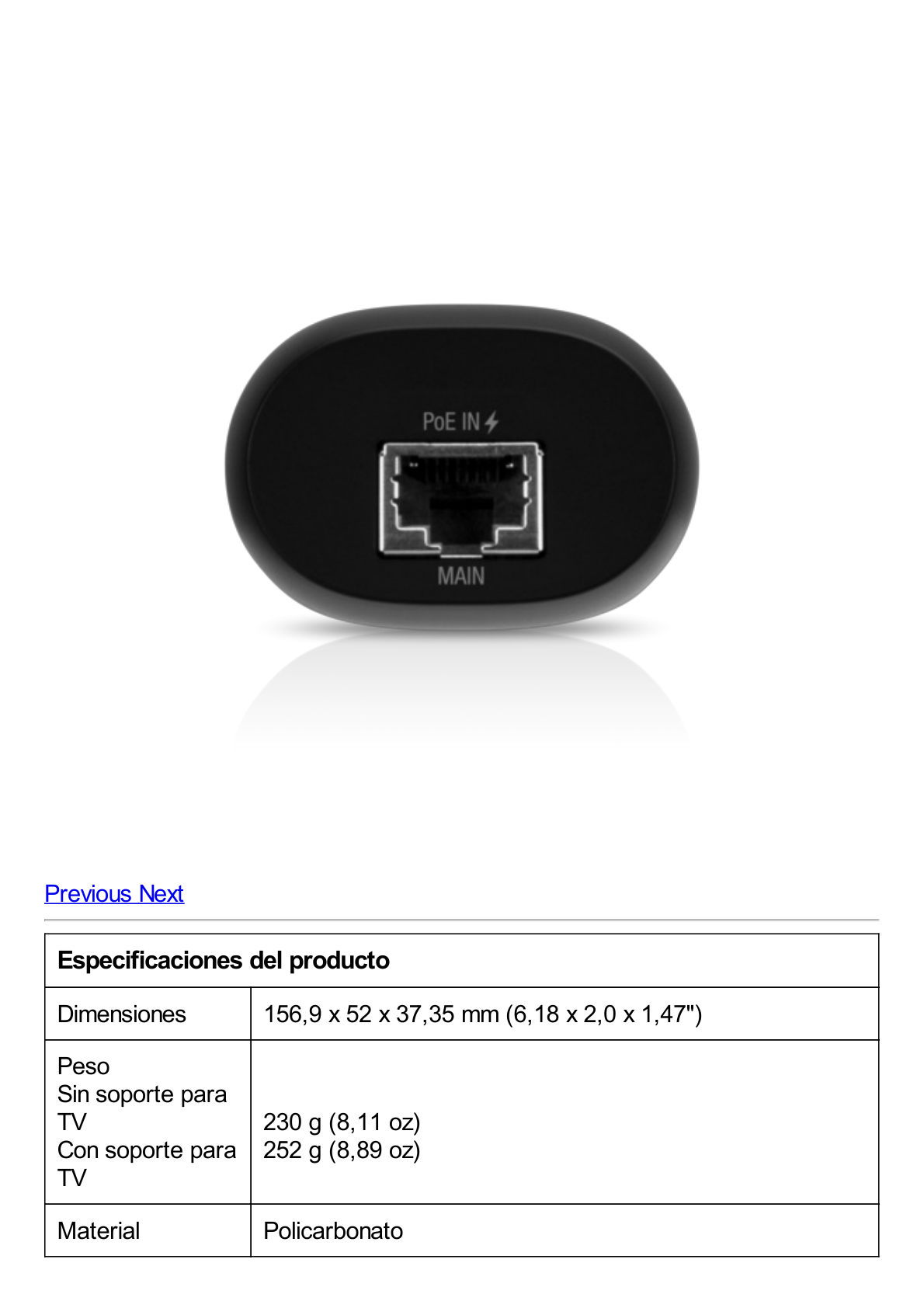 Dispositivo UniFi Protect ViewPort, ideal para visualizar hasta 16 cámaras UniFi en una pantalla mediante HDMI