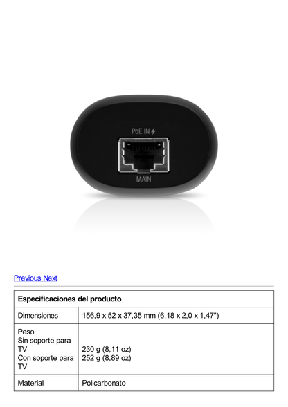 Dispositivo UniFi Protect ViewPort, ideal para visualizar hasta 16 cámaras UniFi en una pantalla mediante HDMI