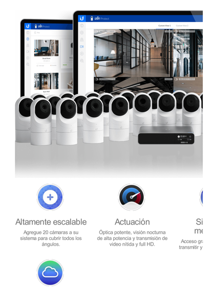 Cámara IP UniFi G4 PRO resolución Ultra HD 4K para interior y exterior IP67 con micrófono y vista nocturna, PoE 802.3af/at