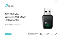 Adaptador inalámbrico USB 3.0 mini TP-Link Archer T3U AC1300 MU-MIMO 2.4GHz a 400 Mbps y 5GHz a 867 Mbps