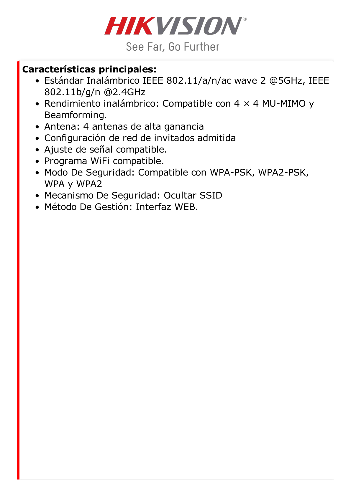 Router Inalámbrico WISP / Hasta 1200 Mbps / Doble Banda AC (2.4 GHz y 5 GHz) / 4 Puertos 10/100 Mbps /  4 Antenas Omnidireccional de 5 dBi / Interior