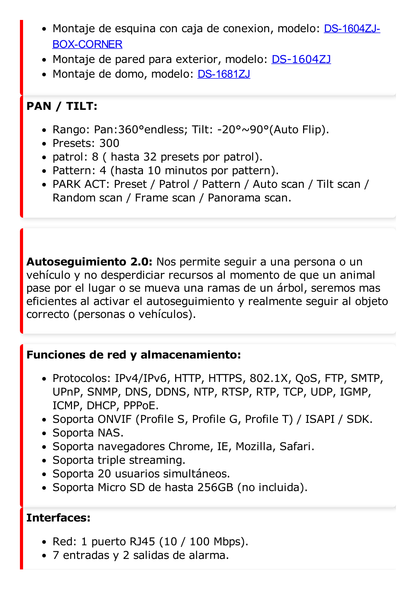 Domo PTZ IP 4 Megapixel / 25X Zoom / 400 mts IR EXIR / AutoSeguimiento 2.0 / WDR 140 dB / Hi-PoE / EIS / Exterior IP67 / IK10 / Rapid Focus / microSD