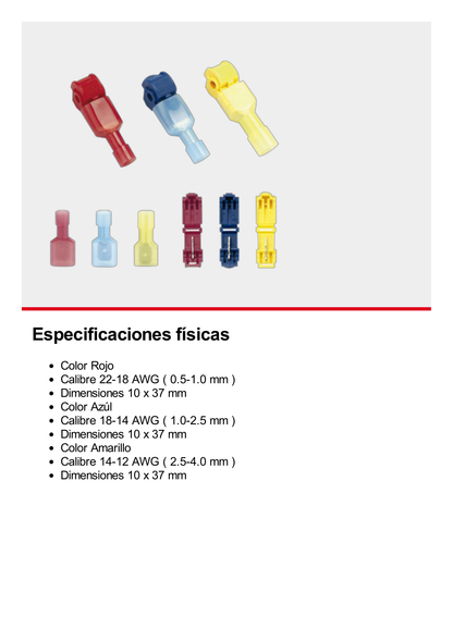 Kit de 60 Conectores para Cableado Eléctrico Tipo T-TAP / Conectores tipo Unión