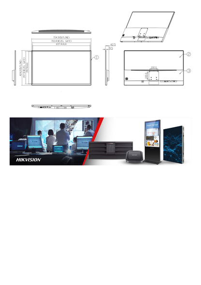 Monitor LED 32" Ultra-Brillante Full HD con Altavoces Potentes, Ángulo de Visión 178° y Entradas HDMI-VGA / Funcionamiento 24/7 y Montaje VESA (100 X 100) / Calibración Inteligente de Imagen