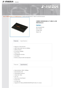 KIT P/CREAR HD 2.5 EXTERNO USB 2.0 A IDE