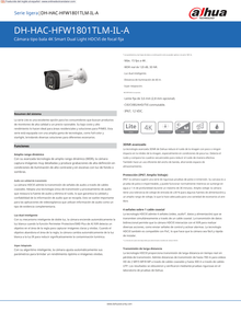 Camara Dahua DH-HAC-HFW1801TLMN-IL-A bullet full color 4 k lente 2.8mm IR 40 m metal exterior micronofo integrado 106 gds apert iluminador IP67