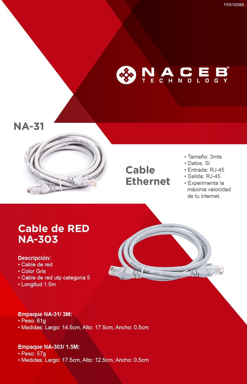 CABLE PATCH NACEB CAT 5 1.5M GRIS