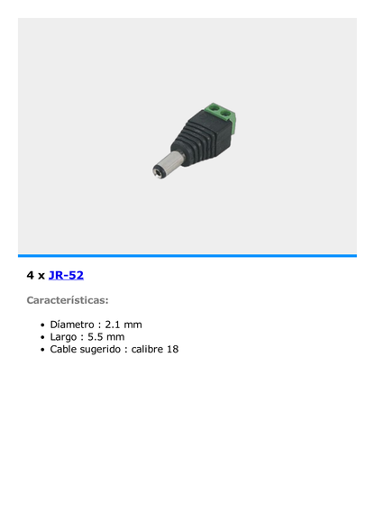 KIT TurboHD 1080p / DVR 4 Canales / 4 Cámaras Bala Policarbonato con Audio Integrado (exterior 2.8 mm) / Transceptores / Conectores / Fuente de Poder Profesional