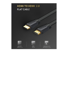 Cable HDMI 2.0 Plano de 1.5 m / 4K@60Hz / HDR / 3D / HEC (Canal Ethernet HDMI) / ARC (Canal de Retorno de Audio / Color Profundo de 48 bits / Audio de 32 canales / HDCP /Audio Dolby True HD 7.1 / 18 Gbps / Estañado y Triple Blindaje / Anti Interfer