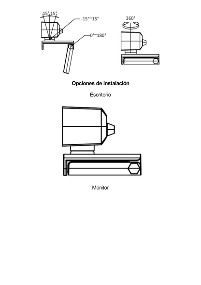 Cámara Web ALTA DENIFICIÓN (1080p) con Autoenfoque / Giro 360° / Gran Angular / Micrófono Integrado / Conector USB / Fácil de Instalar / Reducción de Ruido Inteligente