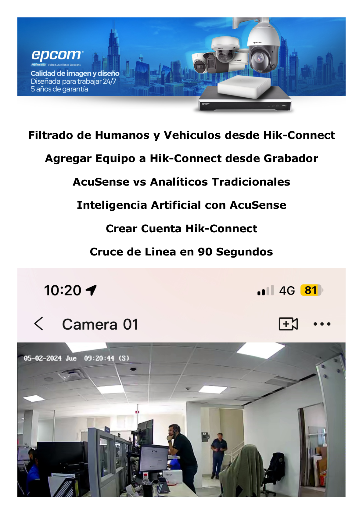 DVR 4 Canales TurboHD + 4 Canales IP / 8 Megapixel (4K) / Acusense (Evita Falsas Alarmas) / Audio por Coaxitron / 1 Bahía de Disco Duro / 4 Entradas de Alarma / 1 Salida de Alarma / Detección de Rostros / H.265+