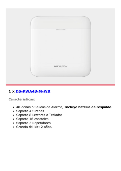 (AX PRO) KIT de Alarma AX PRO con GSM (3G/4G) para RONDINES / Incluye: 1 Hub con bateria de respaldo/ 1 Lector Tag / 1 Tag / Compatible con Hik-Connect P2P