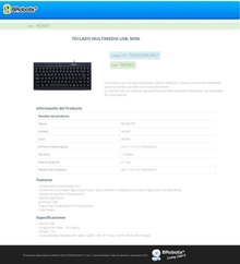 TECLADO BROBOTIX USB MINI NEGRO MULTIMEDIA