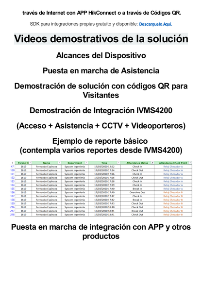 Terminal WIFI de Reconocimiento Facial ULTRA RÁPIDO y lectura de CÓDIGOS QR / Asistencia + Control de Acceso / Soporta APP de Hik-Connect (P2P) / Hasta 1.5 Mts de Reconocimiento Incluso en Movimiento