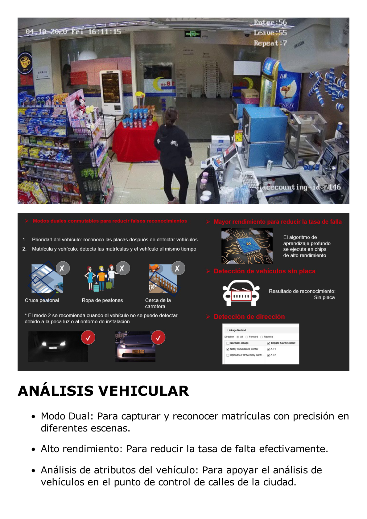 Domo IP 4 Megapixel / Lente Mot. 2.8 a 12 mm / 40 mts IR EXIR / IK10 / IP67 / H.265+ / WDR 140 dB / Captura Facial / DeepinView / Búsqueda por Atributos / 2 Micrófonos Integrados / Micro SD