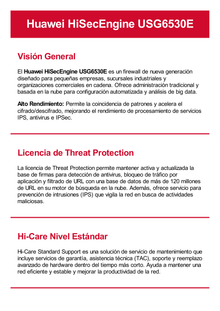 Firewall HUAWEI HiSecEngine de 4 Gbps para Empresas Pequeñas. Incluye Licencias por 1 Año de Threat Protection (AV, IPS, URL)