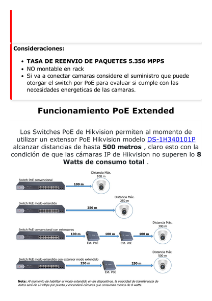 Switch PoE+ / No Administrable / 16 Puertos 100 Mbps PoE+ / 2 Puerto 1000 Mbps Uplink + 1 Puerto SFP Uplink / PoE hasta 300 Metros / 130 Watts