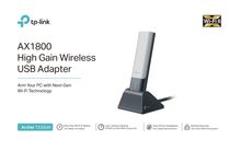 Adaptador inalámbrico Wi-Fi 6 USB 3.0 TP-Link Archer TX21UH AX1800 MU-MIMO OFDMA antena 180 grados de alto alcance