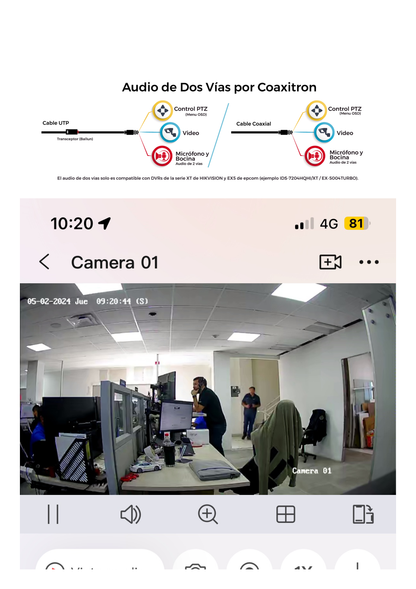 DVR 16 Canales TURBOHD + 8 Canales IP / 5 Megapixel Lite - 3K Lite / Audio de Dos Vías por Coaxitron / Reconocimiento Facial / ACUSENSE (Evista falsas alarmas) / 1 Bahía de Disco Duro / Salida de Video en Full HD