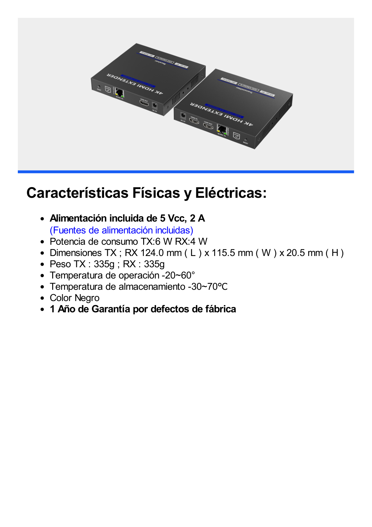 KIT EXTENSOR HDMI 4K@60HZ sobre IP GIGABIT / IPCOLOR / 100m en Conexión Uno a Uno /  Salida Loop / IR Bi-Direccional / RS232 / ARC / CERO LATENCIA / Soporta conexión Uno a Muchos/Switch en Cascada