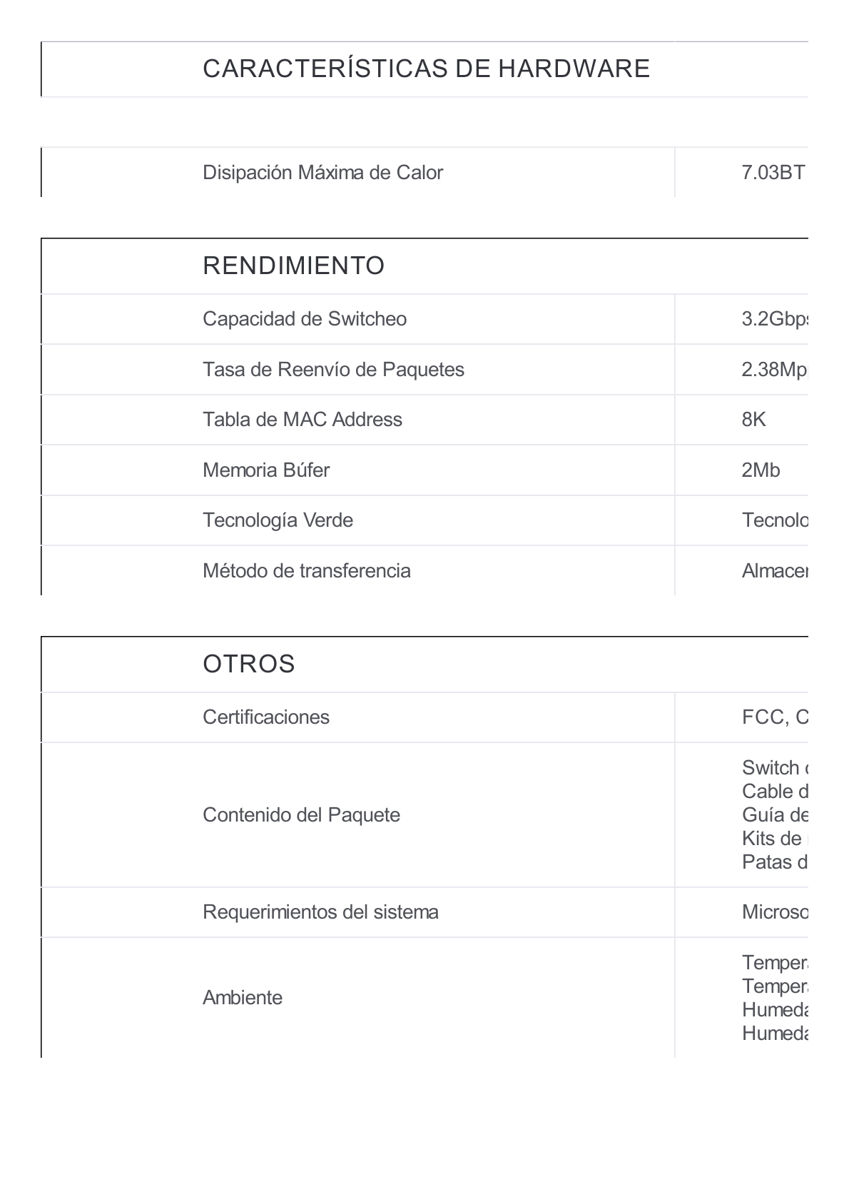 Switch no administrable de 16 puertos 10/100 Mbps de escritorio y para montaje en rack