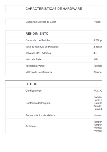 Switch no administrable de 16 puertos 10/100 Mbps de escritorio y para montaje en rack