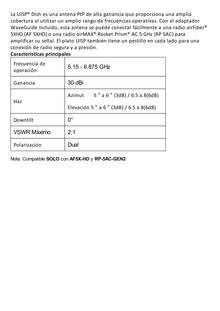 UISP Dish - antena de plato de 30 dBi, rango de frecuencia extendido de 5.15 a 6.87 GHz