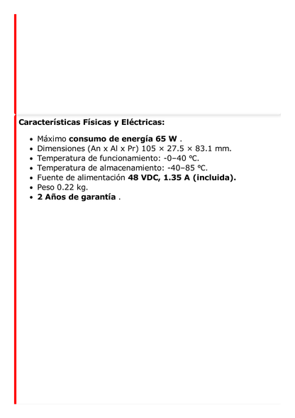 Switch Monitoreable PoE+ / 4 puertos 100 Mbps PoE+ / 1 Puerto 100 Mbps Uplink / PoE hasta 250 Metros / 60 Watts / Conexión Remota desde Hik-PartnerPro