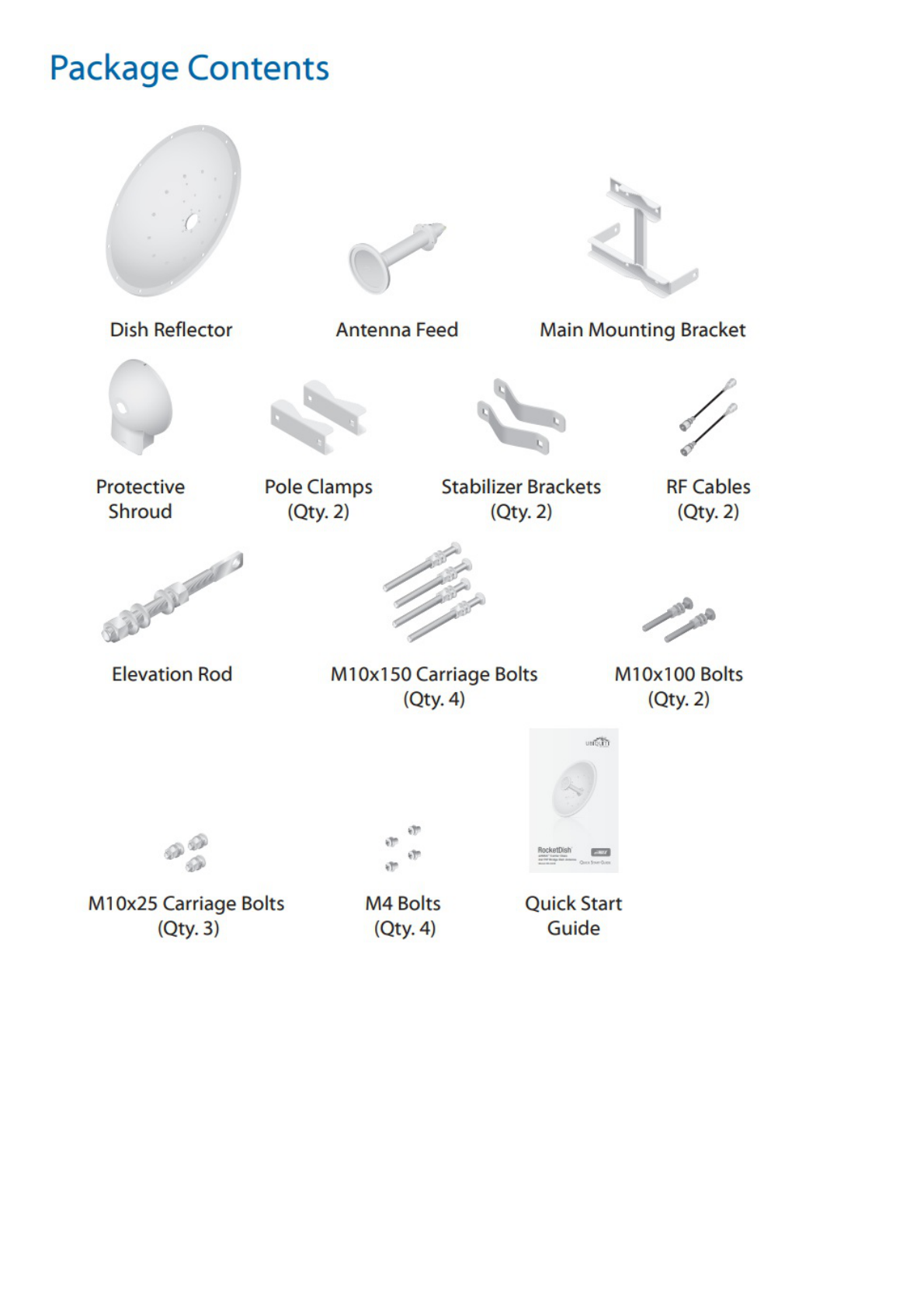 Antena Direccional RocketDish airMAX, ideal para enlaces Punto a Punto (PtP), frecuencia 5 GHz (4.9 - 5.8 GHz) de 30 dBi